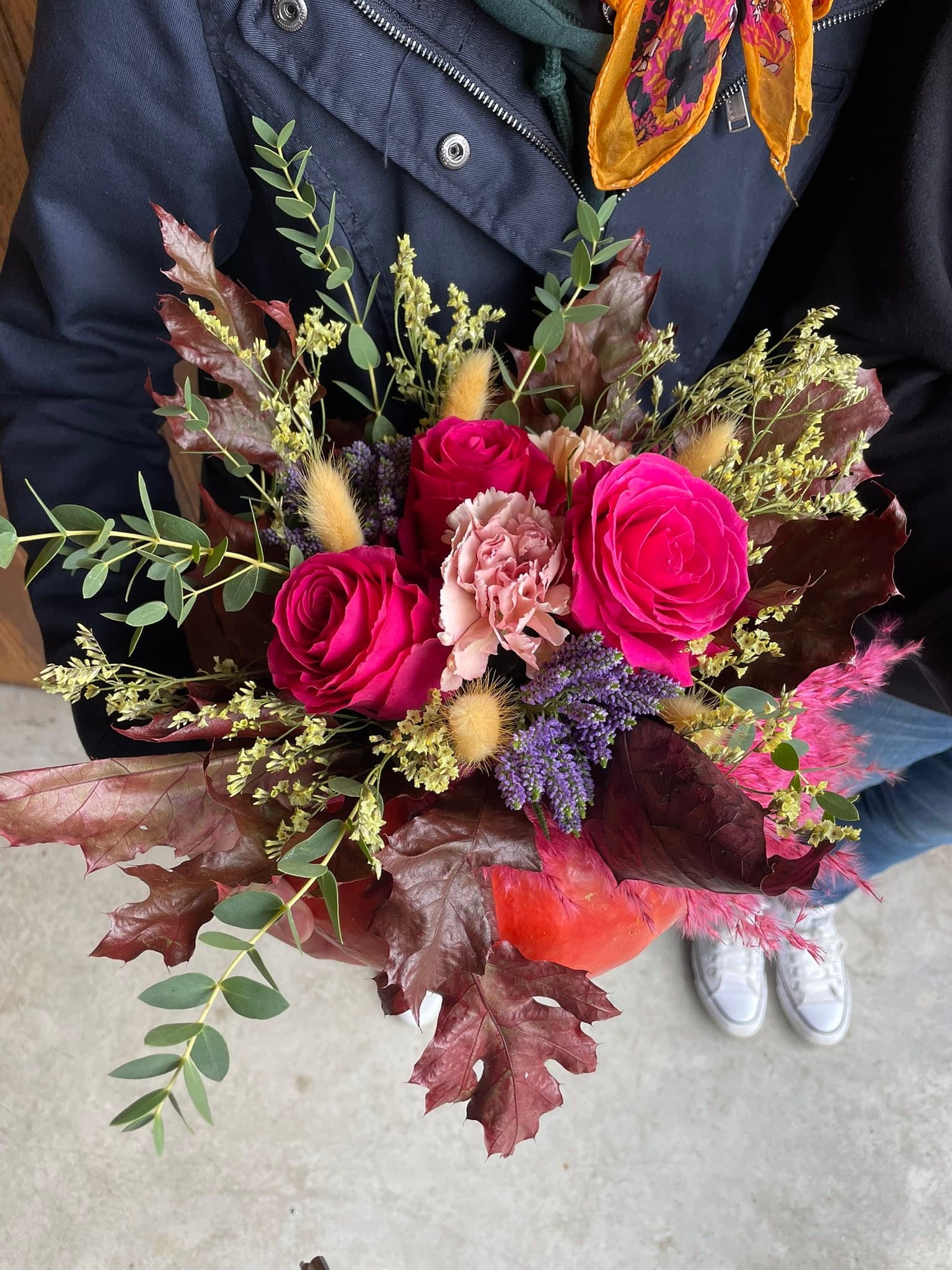 Tulipes doubles bordeaux et rose