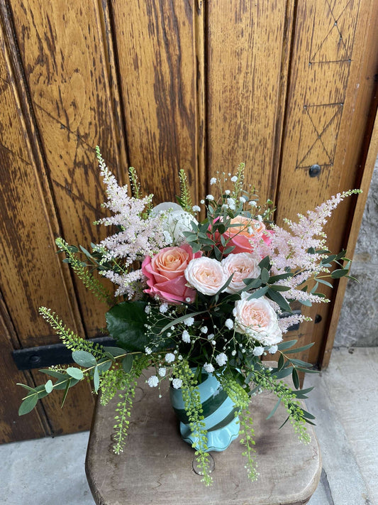 Bouquet dans vase bonbon
